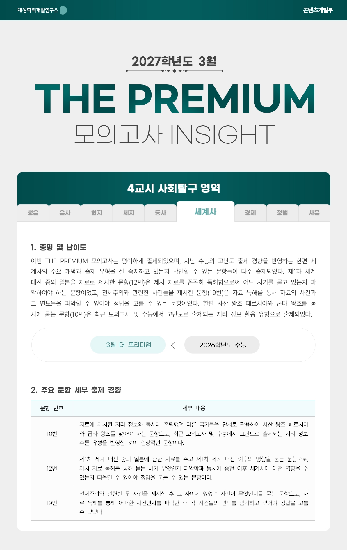 2027학년도 3월 THE PREMIUM 모의고사 INSIGHT 사탐_세계사.jpg